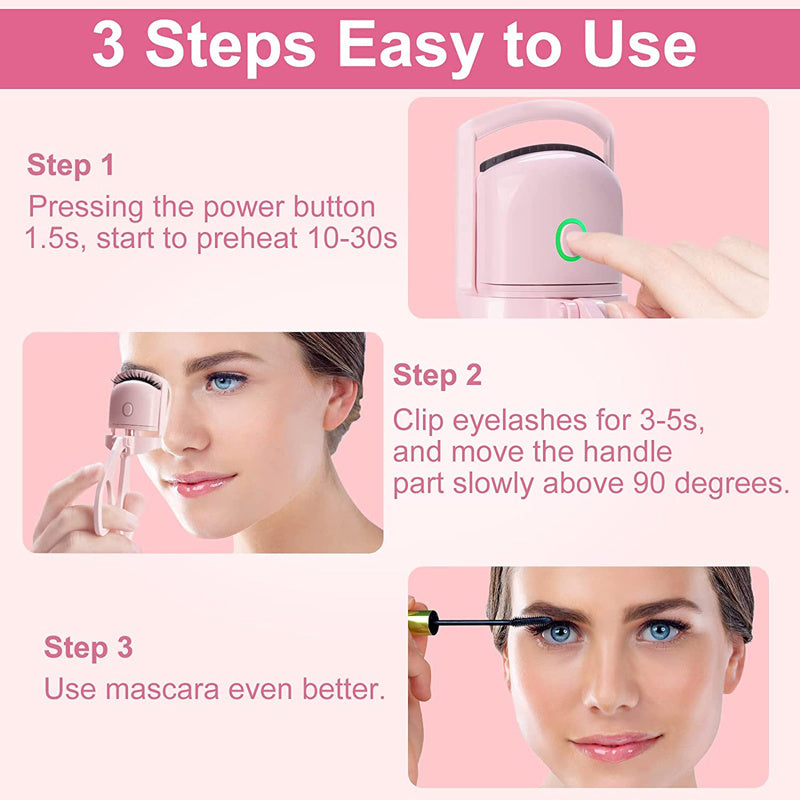 Effortless Heated Eyelash Curler Long-Lasting