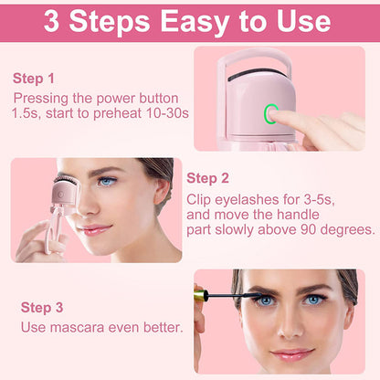 Effortless Heated Eyelash Curler Long-Lasting