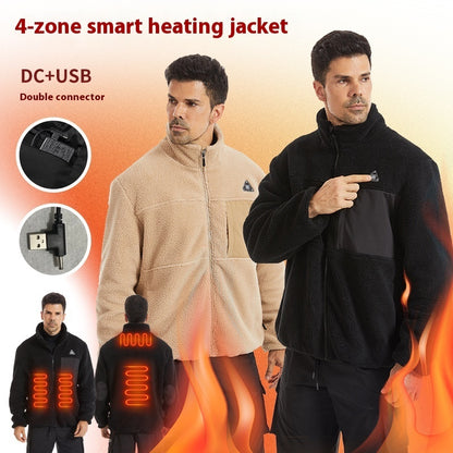 Smart Heating Coat with Three-Control, Four-Zone Electric Heating - Ultimate Warmth for Cold Weather