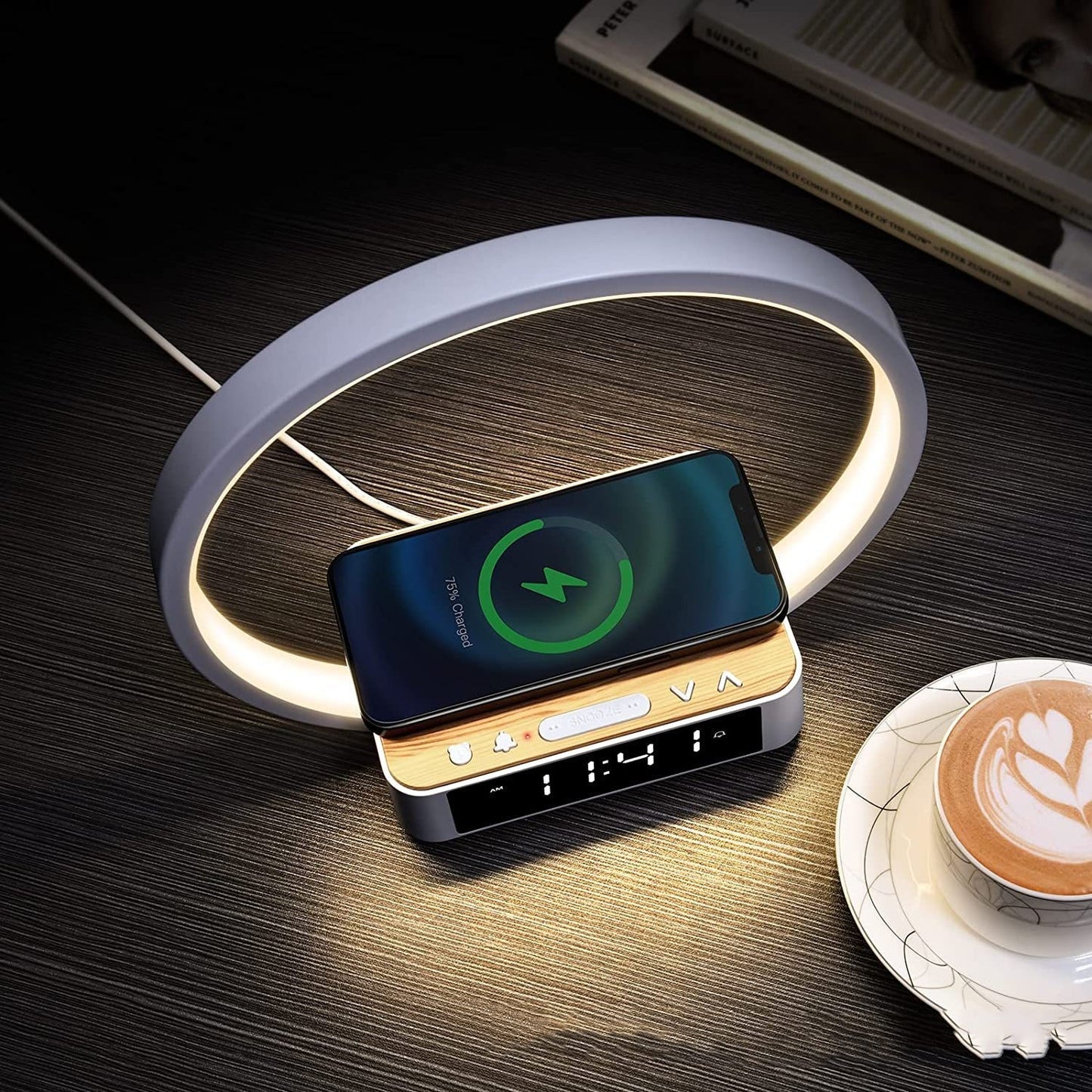 NightGlow 10W 3-in-1 Wireless Charger & Bedside Lamp