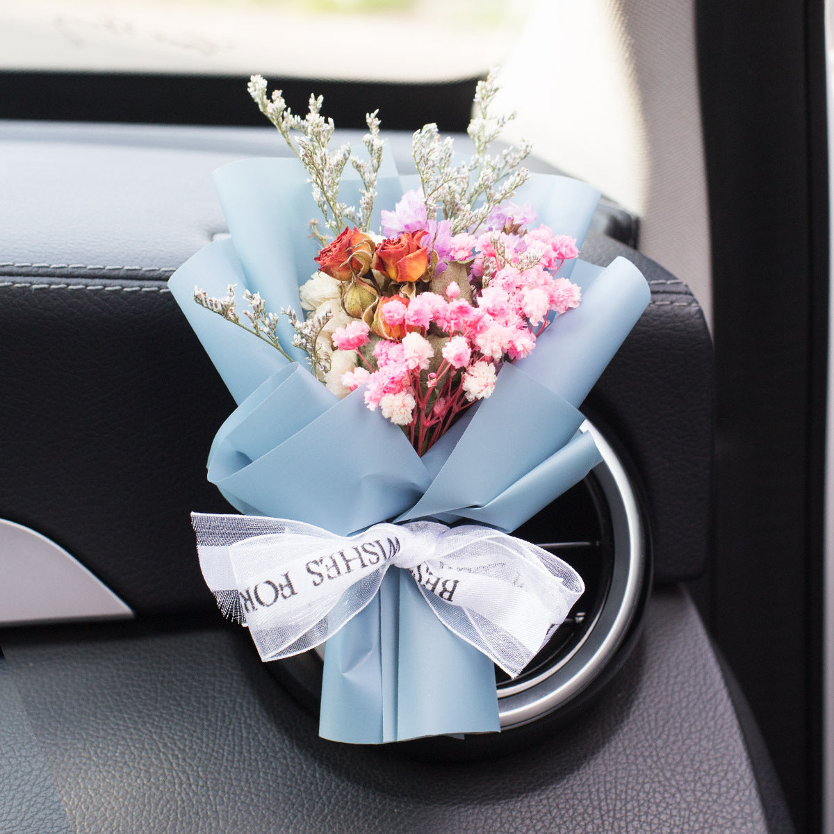 EternalRose Car Aromatherapy Vent Perfume – Handmade Bouquet