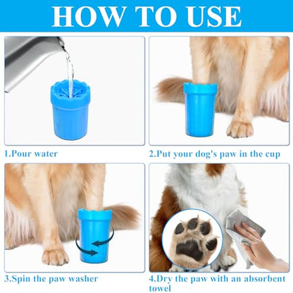 Portable Dog Paw Washer/Cleaner - Perfect for Small, Medium, and Large Dogs, Easy Pet Paw Cleaning On-the-Go