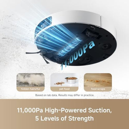 Dreame L40 Ultra Robot Vacuum with Removable & Liftable Mop, Extendable & Liftable SideBrush, 11,000Pa Suction, 149℉ Mop & Washboard Self Cleaning, Auto-Empty, Auto Refill, Voice Control