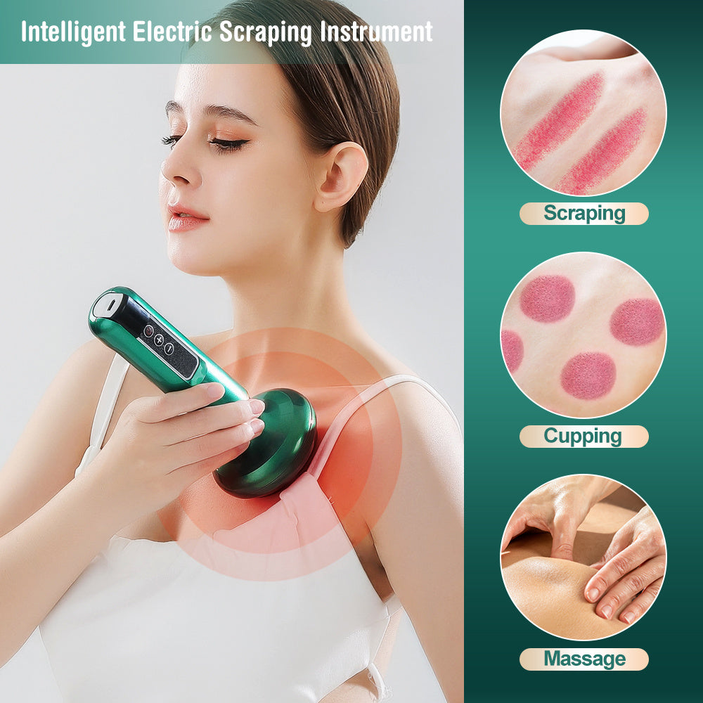 Electric Vacuum Cupping Massager - Anti-Cellulite Suction, Gua Sha Body Slimming Cups for Fat Burning & Muscle Relief