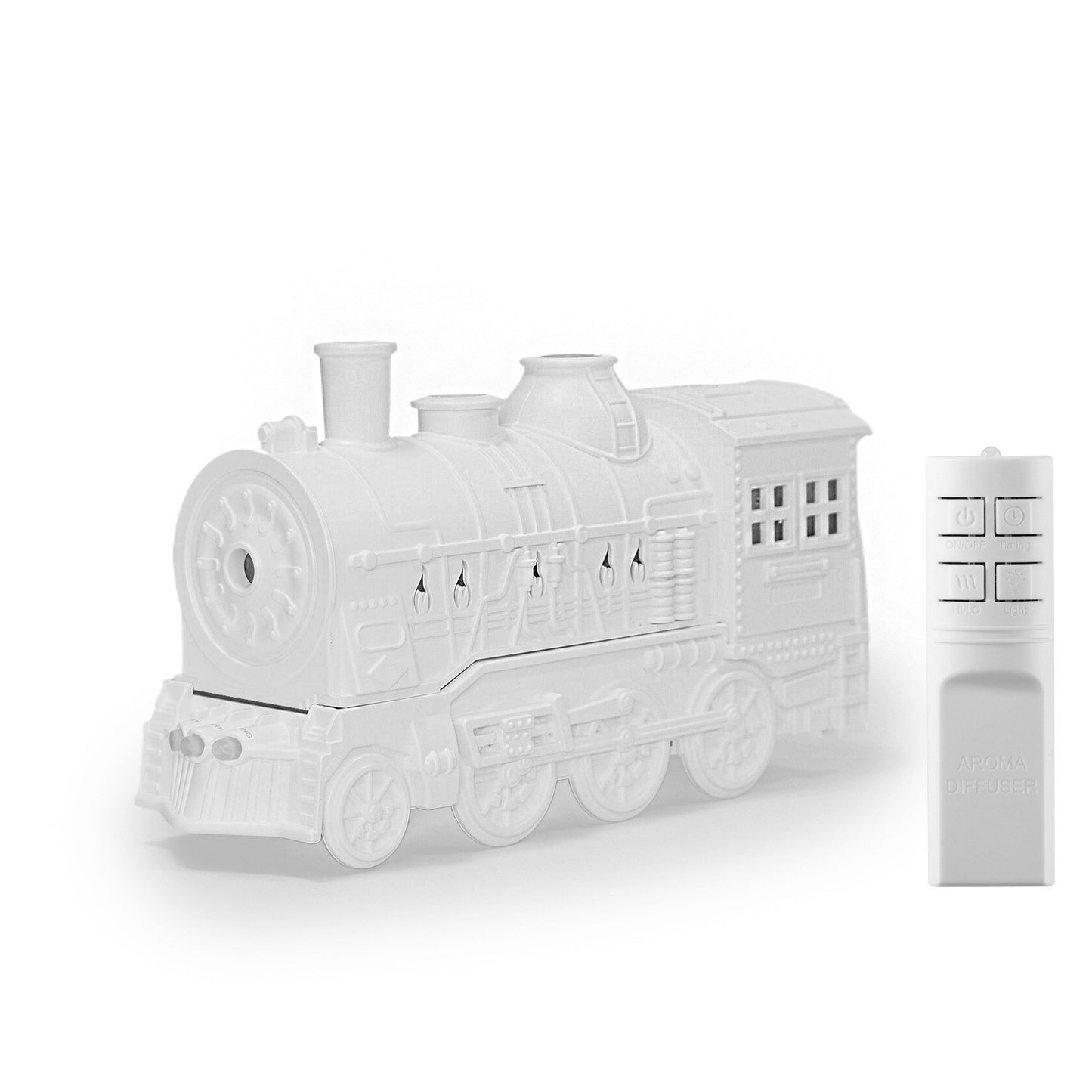 Retro Creative Home Décor - Small Train Model with Spinning Spray Effect for Unique Display