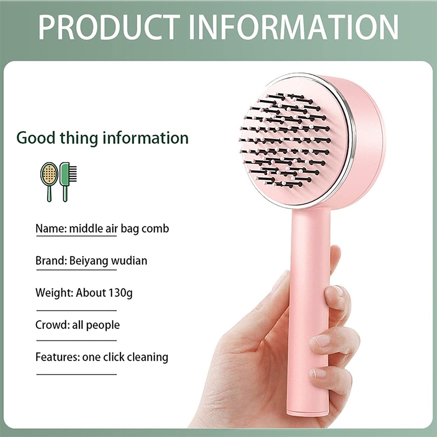 BeautyTouch 3D Air Cushion Self-Cleaning Massage Hair Brush