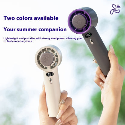 Turbo-Chill Portable Handheld Fan: Instant Cooling, 3000mAh Power, Adjustable Wind Speeds – Stay Cool Anywhere!