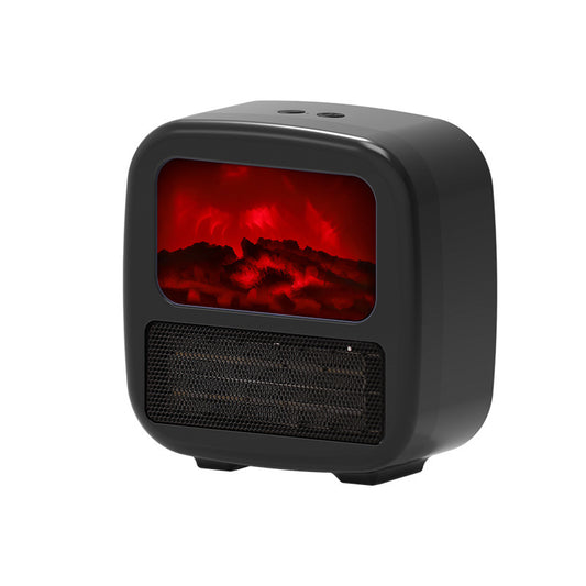 Portable 3D Flame Electric Heater - Household Warmer & Air Fan with Realistic Fire Effect, Perfect for Winter Room Heating